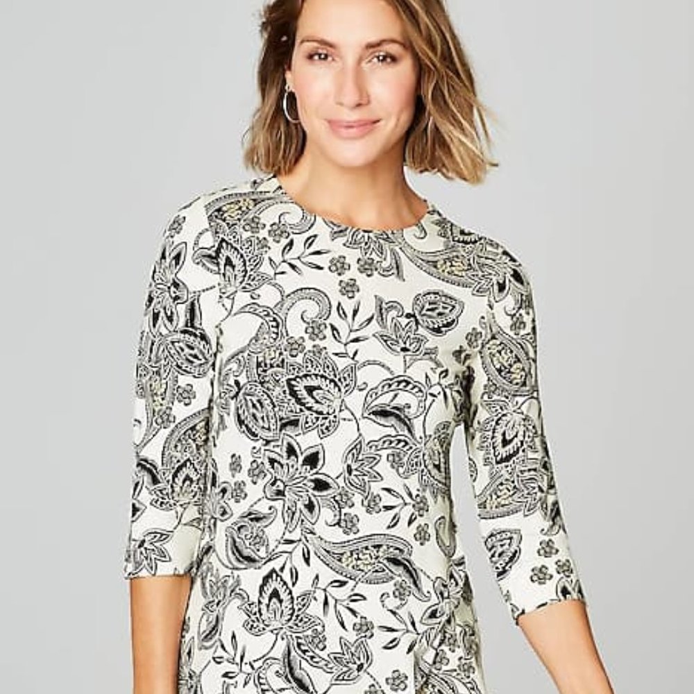 J. Jill Wearever Crew Neck Ballet Sleeve Top
